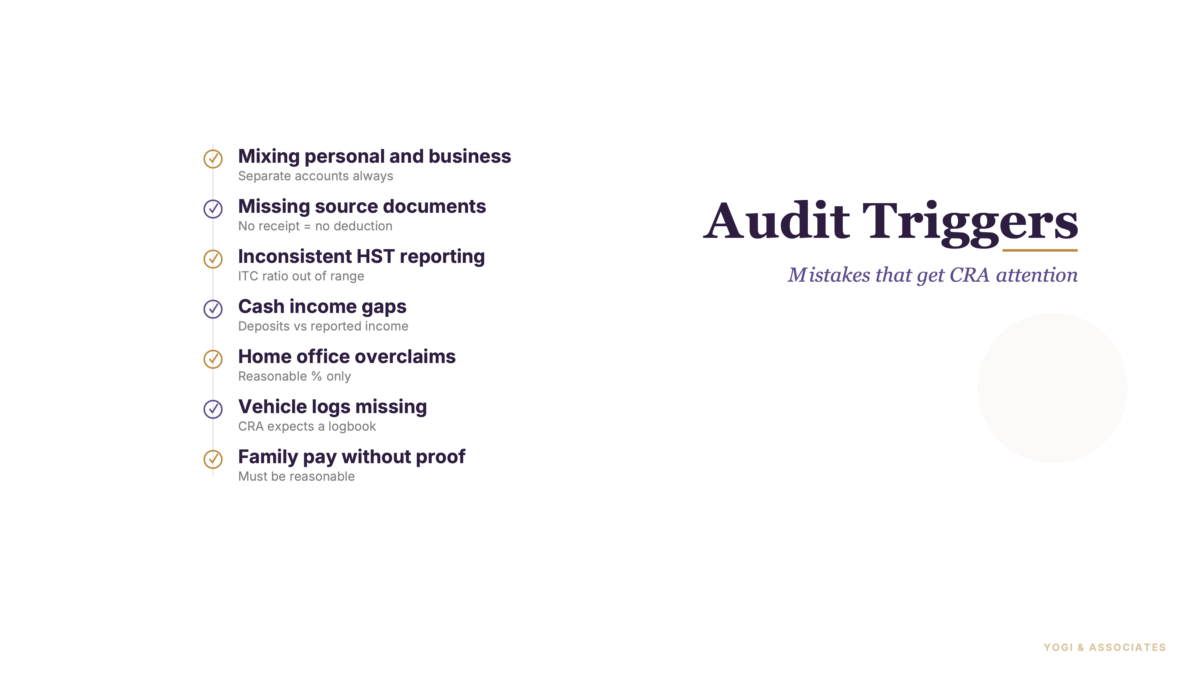 Bookkeeping Mistakes That Trigger CRA Audits